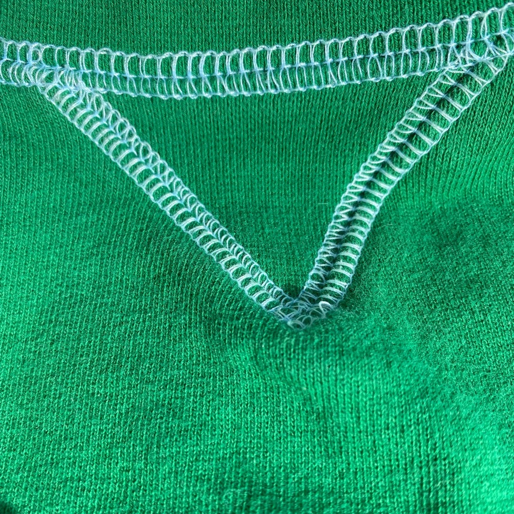 BOHO CHIC VINTAGE CROPPED SWEATSHIRT REVERSE STYLE STITCHING SUPER COZY - Picture 5 of 9